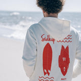 Zip Hood SALTY FISH Crème-Weiß