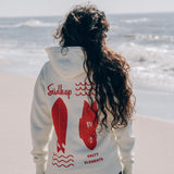 Zip Hood SALTY FISH Crème-Weiß