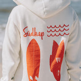 Zip Hood SALTY FISH Crème-Weiß