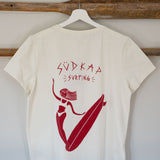 T-Shirt Surfi Deern Crème-Weiß