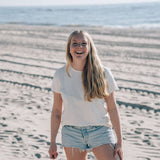 T-Shirt Klasisk Deern Crème-Weiß