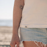 T-Shirt Surfi Deern Crème-Weiß