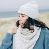 Schal Halsdoker Hellgrau