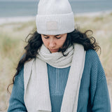 Schal Halsdoker Hellgrau