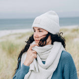 Schal Halsdoker Hellgrau