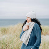 Beanie Wave Hellgrau