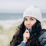 Beanie Wave Hellgrau