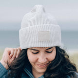 Beanie Wave Hellgrau