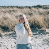 Marthe Strick Crème-Weiß