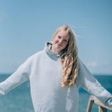 Wave Hoodie Meeresblau