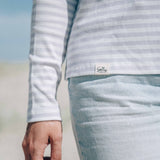 Longsleeve Strimel Weiß-Lavendel