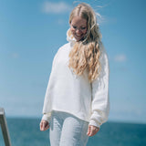Wave Hoodie Crème-Weiß
