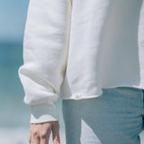 Wave Hoodie Crème-Weiß