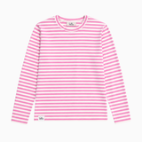 Longsleeve Strimel Weiß-Pink