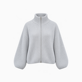 Leah Strick Zipper Hellgrau