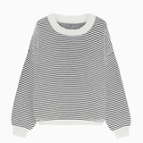 Ose Strick Marine/Weiß