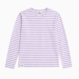 Longsleeve Strimel Weiß-Lavendel