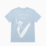 T-Shirt Surfi Deern Meeresblau