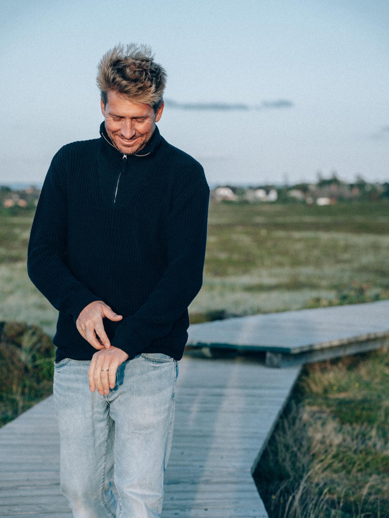 Seemannspullover Troyer Herren Grün MELA Rippstrick Troyer UDAI