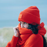 Beanie Wave Leuchtturmrot