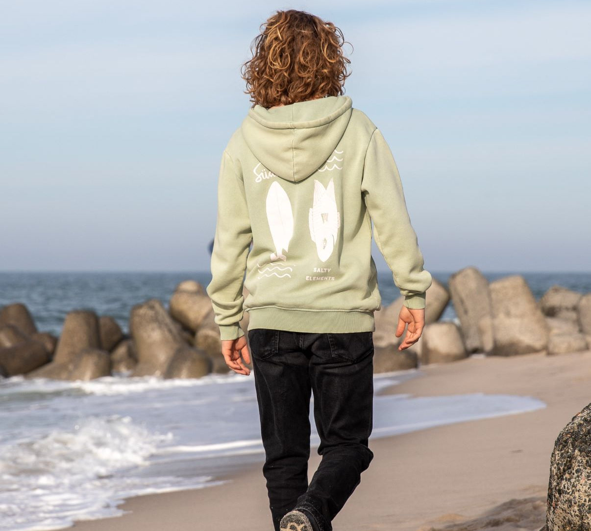 Zip-Hood Men SALTY FISH jadegrün
