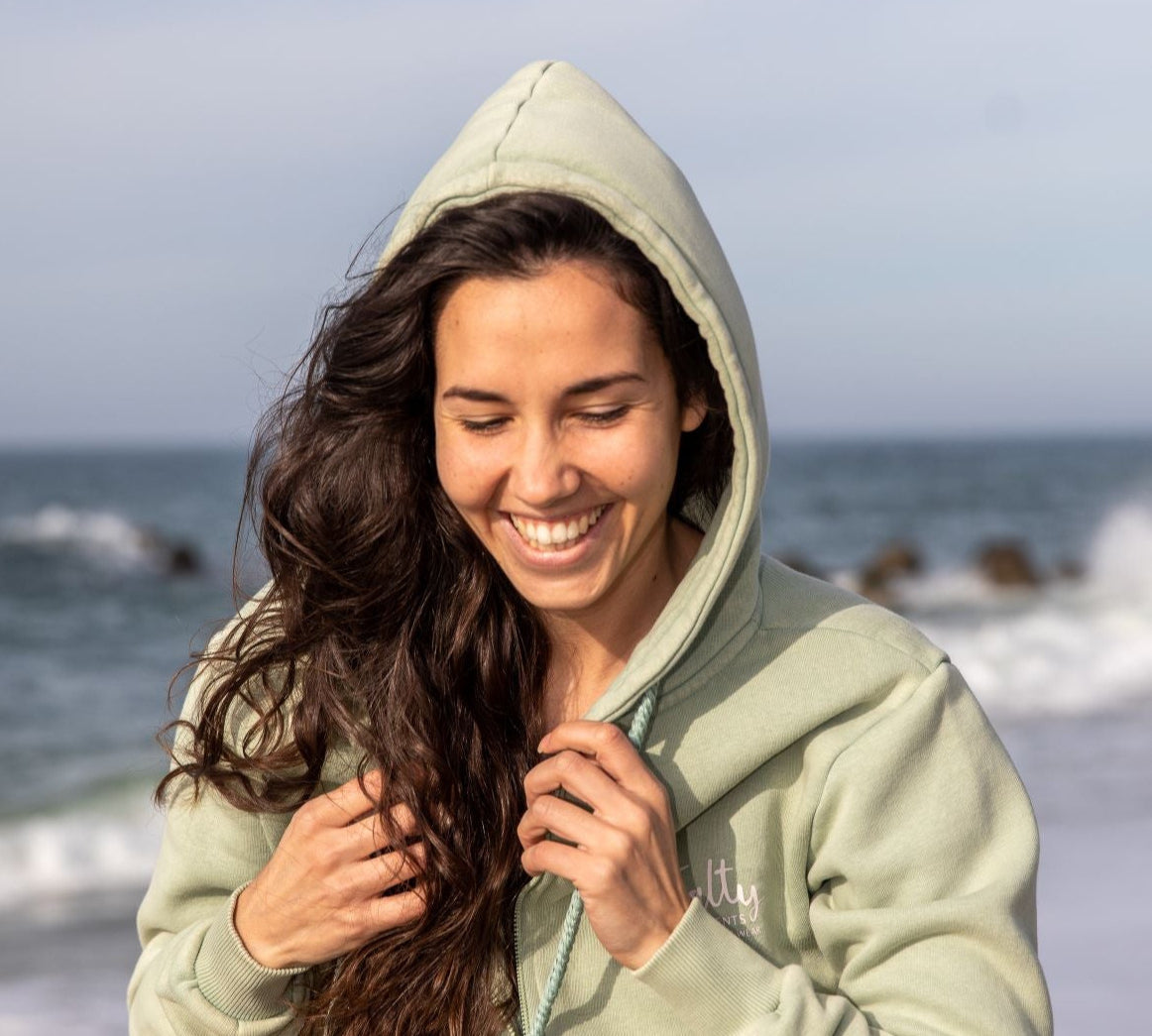 Zip-Hood Women SALTY FISH jadegrün